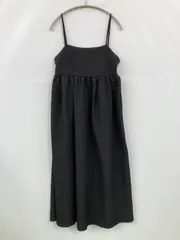 FREAK'S STORE ワンピース F ブラック プラスチック 無地 袖なし ロング・マキシ丈