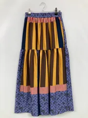 melange ロングスカート オレンジ