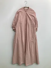 SNIDEL HOME シャツワンピース ONE SIZE ピンク コットン 無地 半端袖 ロング・マキシ丈