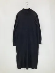 AMERICAN HOLIC ワンピース L ブラック ウール・ニット 無地 長袖 ロング・マキシ丈
