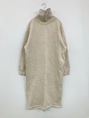 AMERICAN HOLIC ワンピース M ベージュ スウェット 裏起毛 無地 長袖 ひざ丈