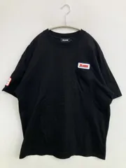 XLARGE Tシャツ/カットソー L ブラック ワンポイント ブランドロゴ 半袖 クルーネック(丸首)