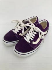 VANS スニーカー パープル 無地 ブランドロゴ スエード キャンバス 紐 ローカット