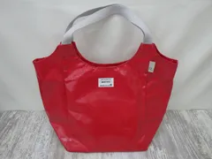 ルートート ROOTOTE バッグ 鞄 赤 レッド トートバッグ ビニール ナイロン 軽量 中古品