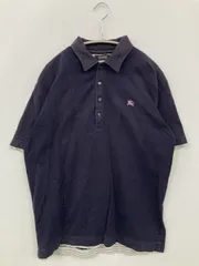 BURBERRY BLACK LABEL ポロシャツ 3 ネイビー 無地 ワンポイント 半袖
