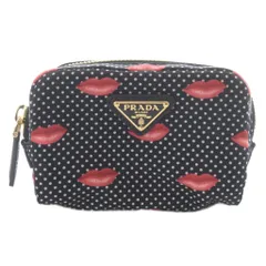 プラダ PRADA プリントRe-Nylon ポーチ 黒 ブラック 1ND339