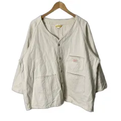 ペニーズ PENNYS ジャケット ノーカラー ワーク ラグランスリーブ アイボリー