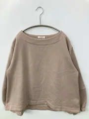 studio CLIP Tシャツ/カットソー F ベージュ 無地 ショート丈 長袖 ボートネック