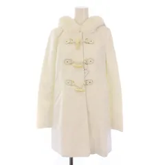 セシルマクビー CECIL McBEE ダッフルコート ロング フード フェイクファー M 白 /BM