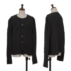 ワイズY's レーヨンノーカラージャケット 黒M位