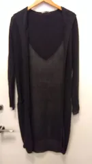 M02　セオリーリュクス　Theoryluxe　麻100% 　ネイビー　フーディーカーディガン　手洗いOK　*フード部分糸抜け有ります*