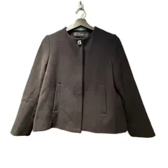 ザラ ZARA ノーカラージャケット ショート丈 XS 黒 ブラック ■FY