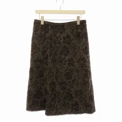 レリアン Leilian フレアスカート ロング ジャガード 13+ 黒 ブラック CN-370877 /EE