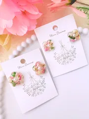 ワンコイン🤍ドライフラワー耳飾り2点セット(flower)