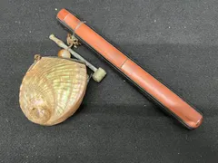 【 煙管ケース 】シェル灰皿  貝 煙管入れ タバコ 煙草 木製 骨董品