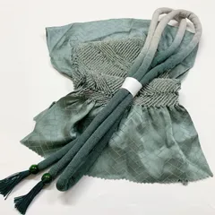 ［6954］帯締め 帯揚げ セット 網代文様 絞り 丸ぐけ 正絹 着物 帯絞め