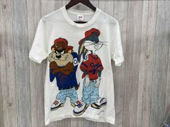 Looney Tunes Bugs Bunny Tシャツ デニム風プリント 古着 - メルカリ