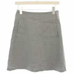 セオリー Theory 台形スカート フレアスカート ウール ひざ丈 0 グレー 01-9907385-025-700 /HN