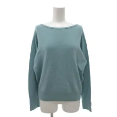 アンタイトル UNTITLED ニット セーター M 長袖 ボートネック ラメヤーン カシミヤ混 水色 ライトブルー /NU