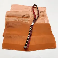 ［6956］帯締め 帯揚げ セット 梅楓文様 ぼかし 金彩 正絹 着物 帯絞め