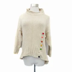 ホコモモラデシビラ Jocomomola de Sybilla ニット セーター ハイネック 七分袖 40 L アイボリー /HO42