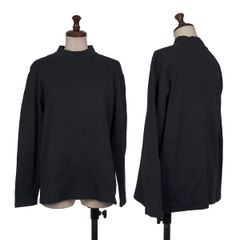 ワイズ Y's コットンモックネック長袖カットソー 紺M位