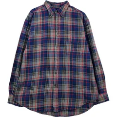 古着 90年代 ギャップ GAP オールドギャップ 長袖 ボタンダウン ライトネルチェックシャツ メンズL相当 ヴィンテージ/eaa614043