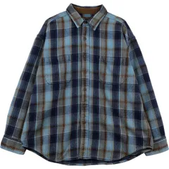 古着 90~00年代 セントジョンズベイ ST. JHON'S BAY 長袖 ヘビーネルチェックシャツ メンズXL相当 ヴィンテージ/eaa614044