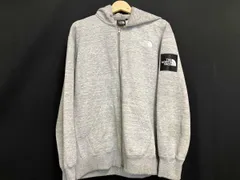 THE NORTH FACE ノースフェイス Square Logo FullZip スクエアロゴフルジップ NT62132 ジップアップパーカー ライトグレー M 