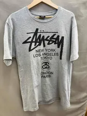 STUSSY /ステューシー /半袖Tシャツ/ワールドツアープリント/グレー