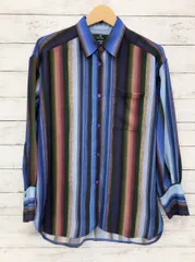 PS Paul Smith 長袖シャツ／サイズ38／ストライプブルー系／7034327／ポールスミス　Mサイズ　パープル　レッド