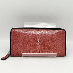 スティングレー 長財布 ポリッシュ加工 ウォレットレッド 小銭入れ 