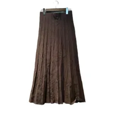 ミラオーウェン Mila Owen スカート ニット タイト ロング プリーツ  1 ダークブラウン ■FY