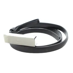 グッチ GUCCI 美品 ベルト ロゴ レザー 黒 ブラック /AE ■GY19