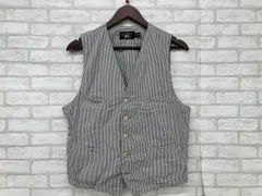 RRL RALPH LAUREN ダブルアールエル ラルフ ローレン ベスト メンズ ストライプ柄 sizeS コットン100% アメカジ