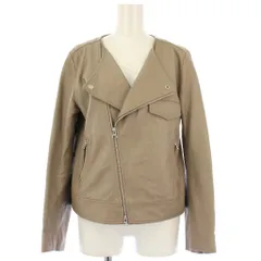 スローブ イエナ SLOBE IENA  ライダースジャケット ラムレザー アウター 40 ベージュ 18011912807010 /TK