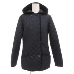 トラディショナルウェザーウェア Traditional Weatherwear 中綿ジャケット 34 キルティング フード 紺 ダークネイビー /AE