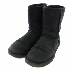 アグ オーストラリア UGG australia W CLASSIC SHORT 2 ムートンブーツ ショートブーツ USA6 23cm 黒 S/N5825 /TK ●D