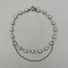 JUSTINE CLENQUET ネックレス フェイクパールネックレス シルバー ジュスティーヌクランケ 