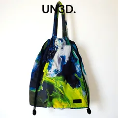 UN3D. アンスリード リボーンドローストリングバッグ ブルー