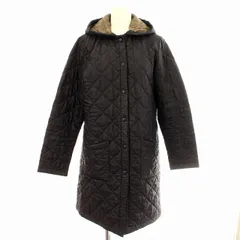 ラベンハム LAVENHAM キルティングコート ロング コート フード 40 ネイビー 紺 /☆G