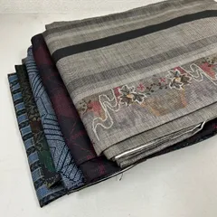 大島紬 着物 正絹 5着 着物まとめ売り リメイク材料 m-967