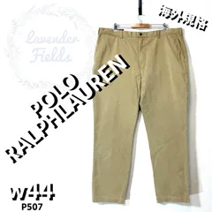 ポロラルフローレンノータックチノパンツP507パッチロゴ極太w44ワイド大USAアメリカ古着