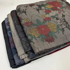 大島紬 着物 正絹 5着 着物まとめ売り リメイク材料 m-968