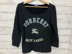 BURBERRY BLUE LABEL／長袖Tシャツ／ビッグロゴ／ネイビー／FA511-158／サイズ38