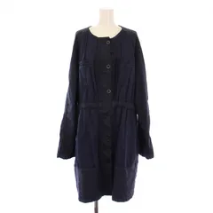 シーバイクロエ SEE BY CHLOE ワンピース ひざ丈 長袖 リネン I 44 紺 /BM