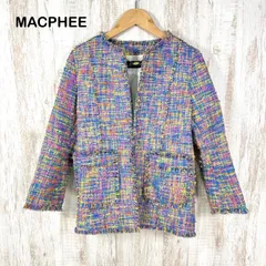 TOMORROWLAND MACPHEE トゥモローランド マカフィー シングルホック カラフルツイード ノーカラージャケット 入学式 入学式