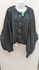 【未使用級】select MOCA セレクトモカ ボリュームスリーブ ニットカーディガン F