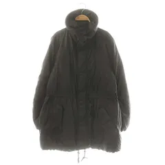 ラルフローレン RALPH LAUREN ギャザーデザインダウンコート アウター ロング L 黒 ブラック /MF ■OS