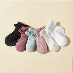 No.438 【2色セット】ベビー ソックス フリル レース 11cm 靴下 出産祝い お祝い